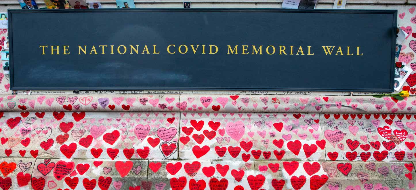 An image showing hand drawn hearts on the National Covid Memorial Wall. Picture: chrisdorney - stock.adobe.com